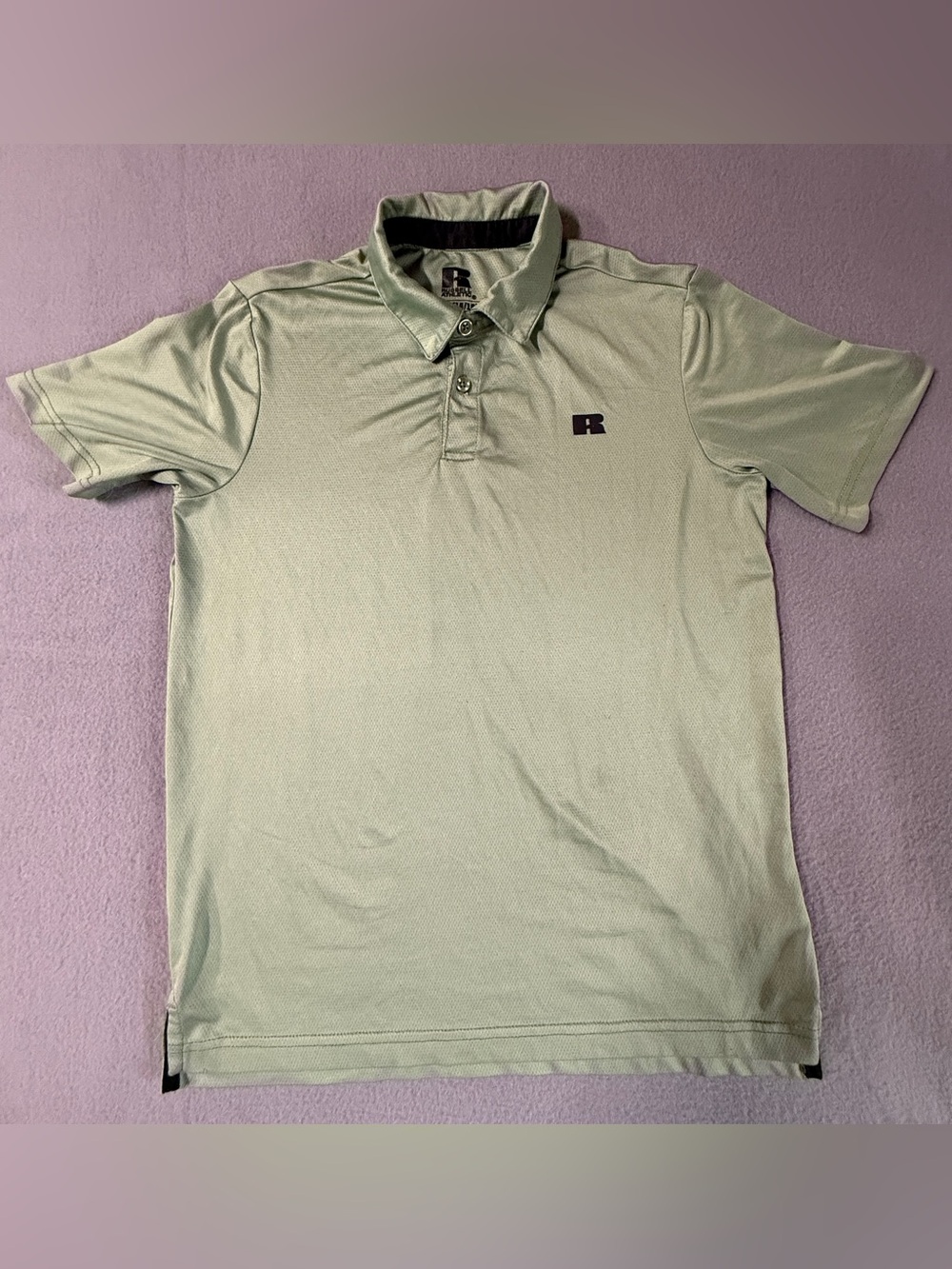 Russell Athletic Men's Pale Green Polo with Chest Logo